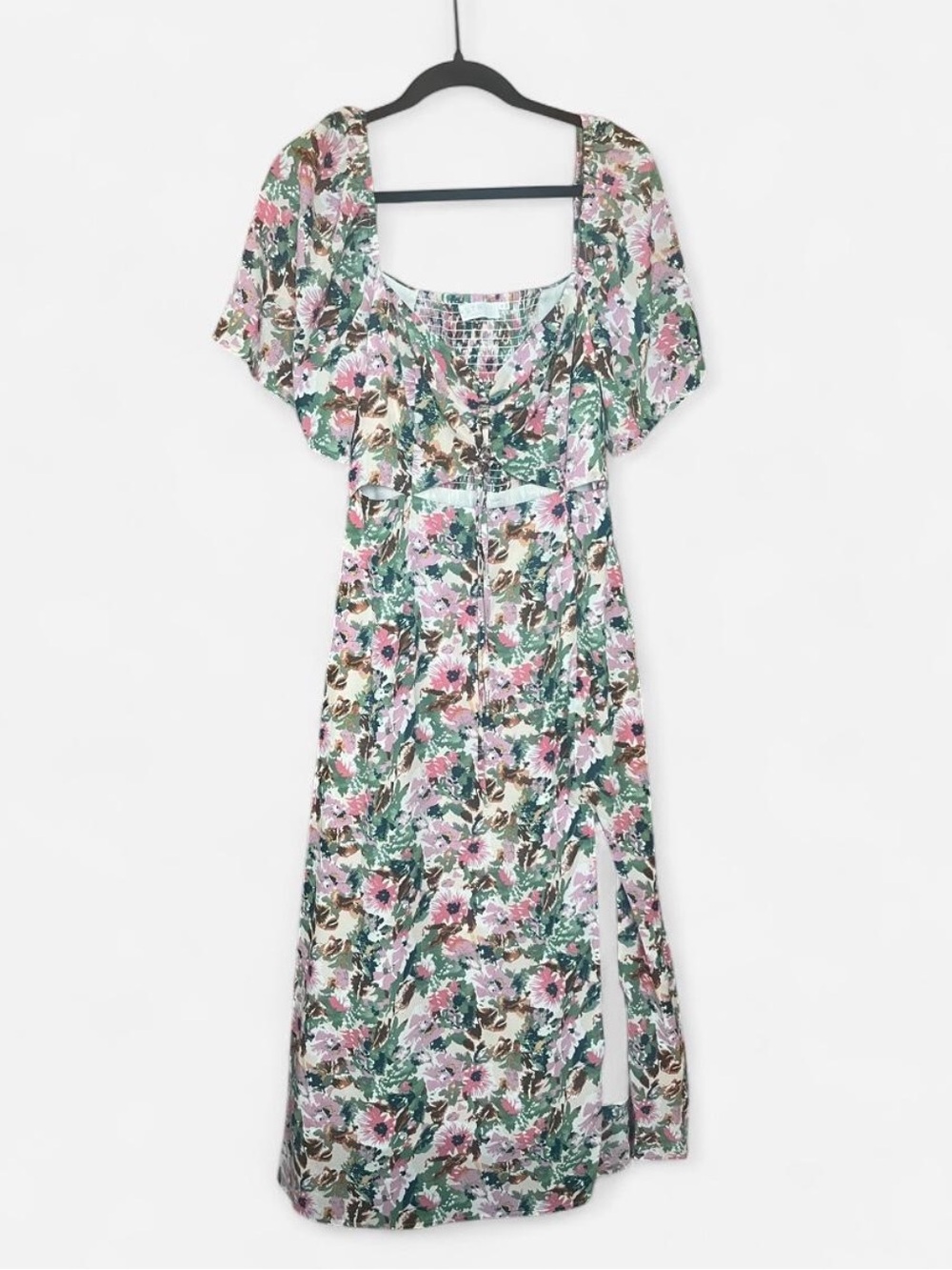 ASTR the label Floral Maxi Dress in Pink & Green